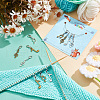 12Pcs 6 Style Musical Note Tibetan Style Alloy Pendant Stitch Markers HJEW-NB00038-5