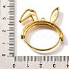 Rabbit Rotatable Alloy Swivel Open Back Bezel Pendants PALLOY-I223-19G-3