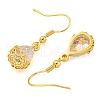 Rack Plating Brass Clear Cubic Zirconia Teardrop Dangle Earrings EJEW-T021-05G-2