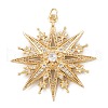 Brass Micro Pave Cubic Zirconia Pendant ZIRC-P089-15G-1