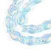 Transparency Electroplate Glass Beads Strands GLAA-T023-40A-03-3