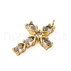 Brass Micro Pave Cubic Zirconia Pendants KK-P308-29G-2