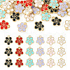 30Pcs 6 Colors Alloy Charms ENAM-TA0001-76-8