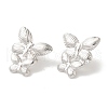 Rack Plating Butterfly Brass Stud Earrings EJEW-B062-36P-2