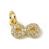Brass Micro Pave Cubic Zirconia Charms ZIRC-F132-75G-1