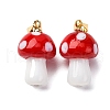 Handmade Lampwork Pendants LAMP-S069-08G-02-1