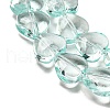Baking Paint Transparent Glass Beads Strands DGLA-A08-T8mm-KD09-3