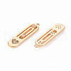 Brass Micro Pave Clear Cubic Zirconia Pendants KK-T062-194G-NF-2