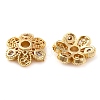 Brass Micro Pave Clear Cubic Zirconia Bead Caps KK-Z089-03G-1