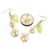 Electroplate Glass Dangle Earrings EJEW-TA00652-01-4