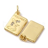 Brass Micro Pave Cubic Zirconia Pendants KK-P308-54G-2