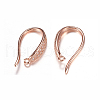 Brass Micro Pave Cubic Zirconia Earring Hooks ZIRC-A008-09-2