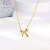 Stainless Steel Bowknot Pendant Necklaces for Women ZL7242-1-1