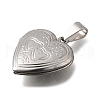316 Stainless Steel Locket Pendants STAS-C123-02B-P-2