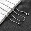 Non-Tarnish 304 Stainless Steel Square Snake Chain Necklaces NJEW-L173-005-P-5