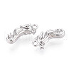 Brass Micro Pave Clear Cubic Zirconia Charms KK-N267-19P-2
