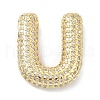 Rack Plating Brass Micro Pave Cubic Zirconia Pendants KK-Q790-01U-G-1