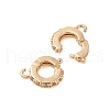Brass Micro Pave Clear Cubic Zirconia Spring Ring Clasps KK-B100-001G-2