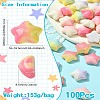 Gradient Color Opaque Resin Cabochons RESI-CJ0003-66-7