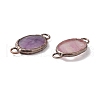 Natural Fluorite Connector Charms G-I324-11R-3