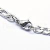201 Stainless Steel Figaro Chain Necklaces STAS-G083-52P-2