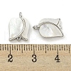 Brass Pave Sea Shell Rose Flower Charms KK-Q820-17P-3