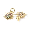 Brass Micro Pave Cubic Zirconia Charm KK-E068-VF171-3