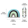 6Pcs Food Grade Eco-Friendly Silicone Focal Beads SIL-YW0001-04B-4