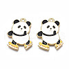 Rack Plating Alloy Enamel Pendants ENAM-N055-043-2