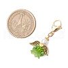 Flower Angel Glass & Acrylic Pendant Decorations HJEW-MZ00242-04-3