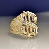 Dollar Sign Zinc Alloy Finger Rings for Men FS-WG78023-02-3