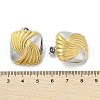 304 Stainless Steel Two Tone Stud Earrings EJEW-A124-01C-5