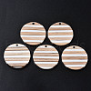 Stripe Resin & Wood Pendants RESI-N025-017A-B01-1