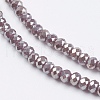 Electroplate Glass Beads Strands GLAA-F078-FR05-3