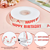 Birthday Theme Polyester Grosgrain Printed Ribbon OCOR-WH0058-91C-4