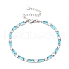 304 Stainless Steel Rhinestone Cup Link Bracelets for Women BJEW-F488-20P-3