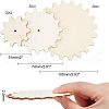 Olycraft 15Pcs Gear Unfinish Wooden Pieces WOOD-OC0002-32-2