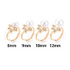 Star Brass Micro Pave Clear Cubic Zirconia Adjustable Ring Settings KK-T076-35G-4
