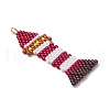 MIYUKI Glass Seed Beaded Lighthouse Pendants PALLOY-MZ00626-3