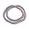 Electroplate Opaque Glass Beads Strands EGLA-H101-01B-2