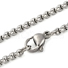 Yoga Theme 304 Stainless Steel Flat Round with Lotus & Moon Pendant Necklaces NJEW-S007-05P-3