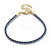 Polyester Cord Braided Bracelet Makings MAK-Z003-01G-03-1
