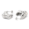 304 Stainless Steel Twist Stud Earrings EJEW-B026-16P-2