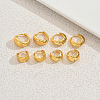 4 Pairs Classic Brass Hoop Earrings WV5565-4