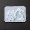 Key & Snowflake Shape DIY Pendant Silicone Molds DIY-F114-17-4
