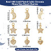 Beebeecraft 12Pcs 3 Style Brass Micro Pave Clear Cubic Zirconia Charms KK-BBC0007-24-2