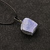 Natural Lapis Lazuli Raw Rough Nuggets Pendant Necklace FS-WG50F2C-10-1