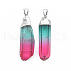 Natural Quartz Crystal Pointed Pendants G-S265-04B-2