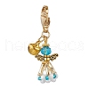 Angel Glass Beaded & Alloy Pendant Decorations HJEW-MZ00193-05-2