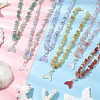 Natural & Synthetic Mixed Gemstone Chip & Imitaton Round Pearl Beaded Adjustable Necklaces NJEW-JN05227-1